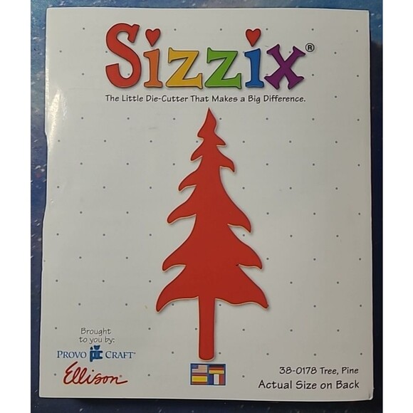 Sizzix Die Cut Original Red - Tree Pine 38-0178 - Picture 1 of 3